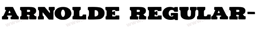 Arnolde Regular字体转换
